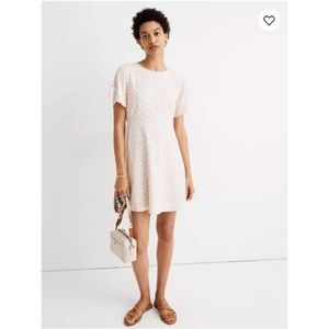 Madewell Tie-Sleeve Retro Dress in Dutch Dandelions Short Sleeve Women's Size 6